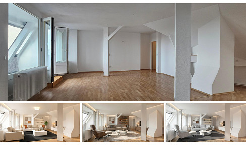 HERZSTÜCK, TEGELER SEE. Refined, unique 3.5-room attic apartments with rooftop terraces. Ready for occupancy.