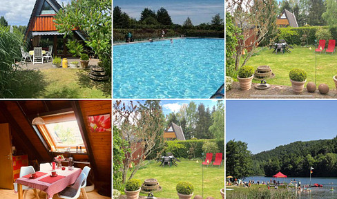 Nurdachhaus am schönen Freilinger See im Feriendorf – komplett eingerichtet