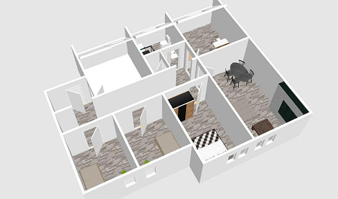 4-Zimmer-Wohnung mit großer Wohnküche - 80 m² Wohnfläche + ca. 40 m² Nutzfläche