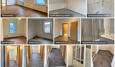 3 apartments in Freudenberg – ranging from 28 to 73 square meters – centrally located and renovated.