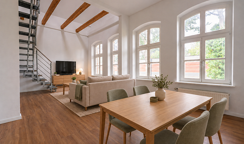 113 m² maisonette apartment with a gallery and a large balcony | Available for the first time after renovation.