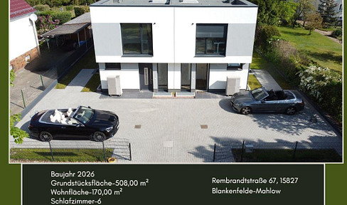 Energieeffizient A+: Doppelhaushälfte 170 m², 7,5 Zi, 3 Bäder, ohne Makler