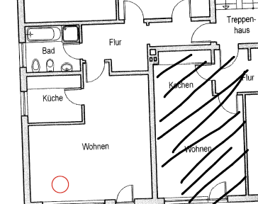 3-room apartment with a balcony, located in a good area.
