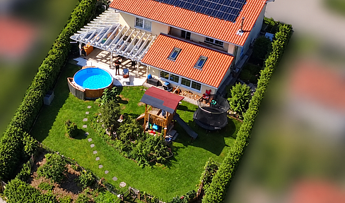 Charming single-family house with a large garden, pool, and sauna in Siegsdorf.
