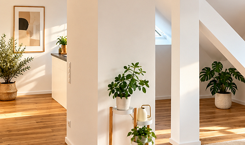 Exclusive maisonette apartment with unique architecture, high-quality finishes, and a view of the castle.