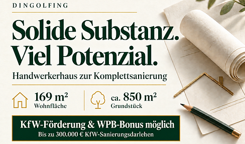 Give new life to solid walls! Craftsman's house for complete renovation in Dingolfing.
