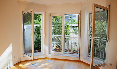 Maisonette-Wohnung mit 3 Zimmern und Garten, ruhige und zentrale Lage in Niederrad