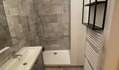Beautiful, spacious 3-room apartment in a historic building in the Neckarstadt-Ost neighborhood, featuring a new bathroom and a large balcony.