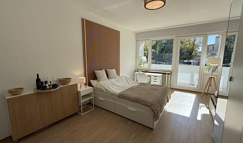 Möbliert auf Zeit: 1-Zi.-Apartment mit Morgensonnen-Balkon, alles inklusive – Erlangen