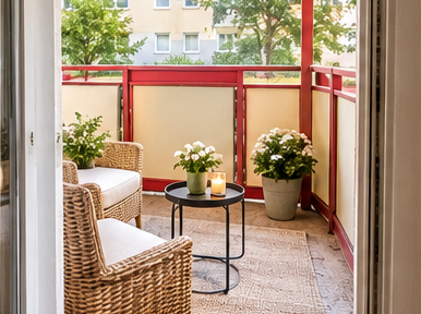 Helle 3-Zimmer-Wohnung mit Balkon im Erdgeschoss in ruhiger Wohnlage von Pegau