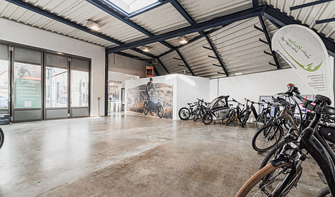 Prime commercial location available for rent: production facilities, workshops, warehouses, and showrooms.