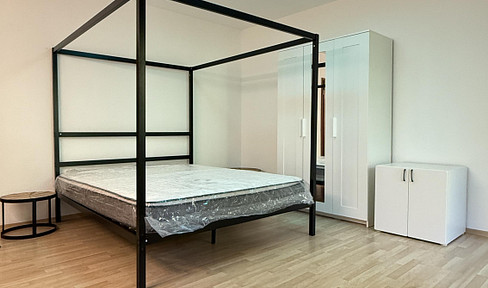 Beautiful 1-bedroom apartment with a balcony and parking space, furnished, for rent in Lengfeld, near the university hospital.