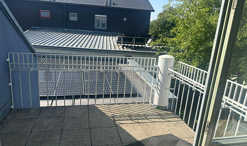 Charming 2-room apartment with a spacious attic studio, balcony, and fitted kitchen, located in Vierkirchen.