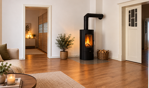 112 m² in sanierter Fabrikantenvilla – Kamin & Carport inklusive
