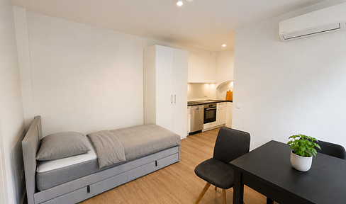 Fully furnished 1-bedroom apartment – Brand new after renovation, featuring a fitted kitchen and air conditioning.