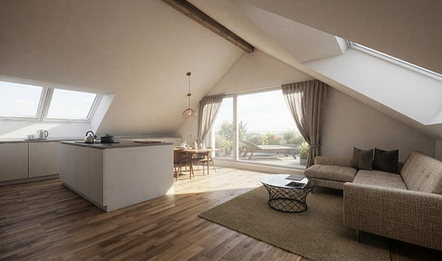 Dachgeschosswohnung mit traumhafter Dachterrasse und 2 Außenstellplätze