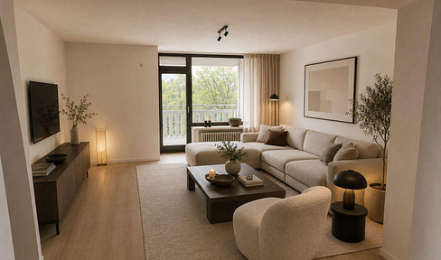 Brand new apartment after renovation, offering 3.5 to 4 rooms, with a fitted kitchen.