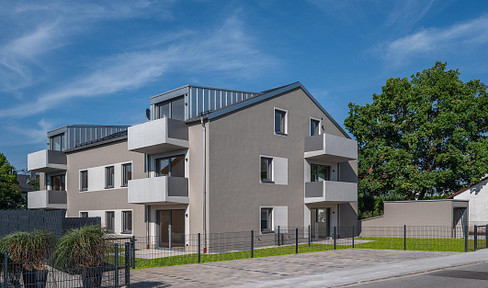 Ready for occupancy: New apartment in the attic of a building with a balcony + fitted kitchen in Parsdorf, near Munich | KfW-40-QNG - Unit 12.