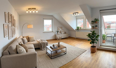 Schöne Dachgeschoss 2,5-Zimmer-Wohnung in Fürth, 5 Min vom Hauptbahnhof entfernt