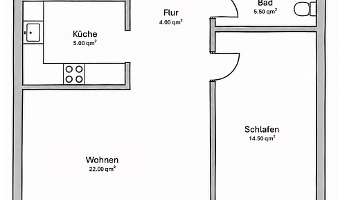 Bright 2-room apartment in Karlsruhe-Oststadt – approximately 53 m².