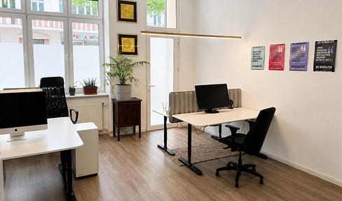 Zwei zusammenhängende Büroräume (55 m²) in kreativer Bürogemeinschaft – Berlin-Neukölln
