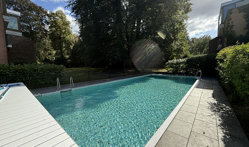 Grunewald 4-Zi Wohnung plus Souterrain mit Garten Pool und Garage