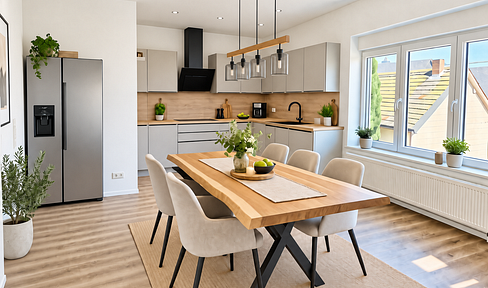 Renovated apartment with a spacious layout.