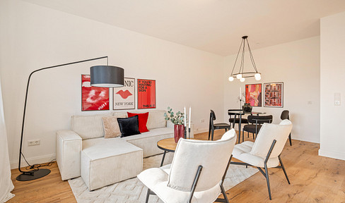 Stylish 3-room apartment in Mannheim, Feudenheim, with a balcony and garage.