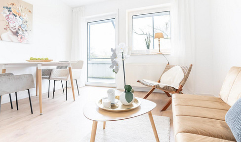 Modern living in Butzbach – renovated 2-room apartment with balcony and heat pump.