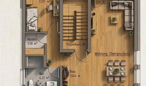3,5 Zimmer - Ortsmitte - kernsaniert - Einbauküche