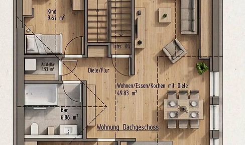 3,5 Zimmer - Ortsmitte - kernsaniert - Einbauküche