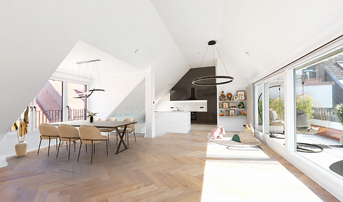 Luxury maisonette apartment in the Lehel district.