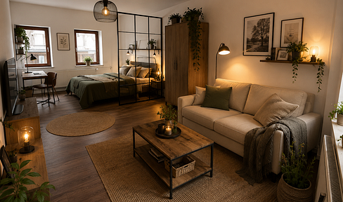 ** 645 € warm ** 3 Min zu Fuß in die City und zur Altstadt: Hübsche, helle 1 Zi-Wohnung im Hof