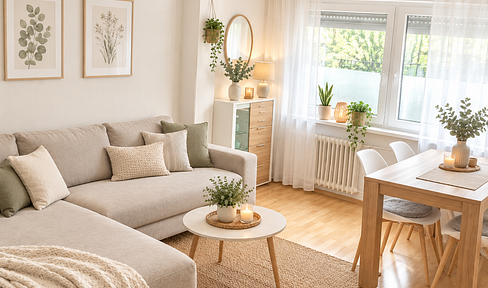 4-room apartment with balcony and garage, located in the Nordstadt district.