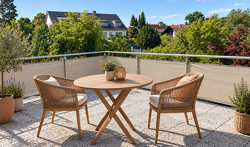 Freising: 2-room apartment with a large terrace and garage.