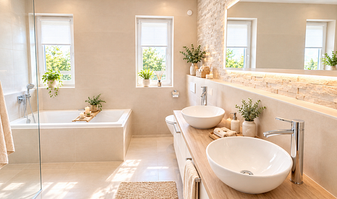 Year of construction: 2010 - Spacious 4-room apartment with a beautiful garden, underground parking space, and a garden shed... no commission fees.