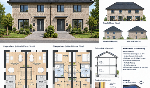 Neubau Doppelhaus ruhig und familienfreundlich in Bremen Oberneuland