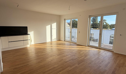 Modern living with a great view in Lichtenberg: 4-room apartment, new construction with underfloor heating.