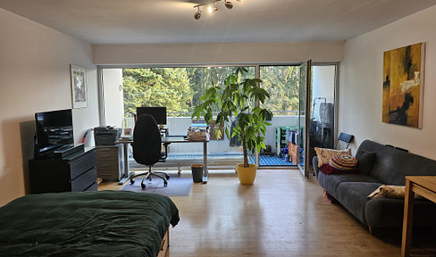 Well-maintained 1-bedroom apartment. Balcony. Located in Sachsenhausen Süd. No commission fees.