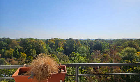 Bright, two-room apartment with a balcony and panoramic views, located near Friedrichsau.