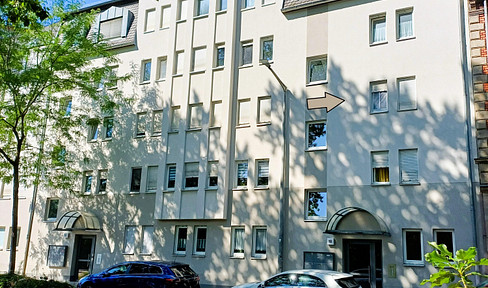 2-room apartment with a balcony in a well-maintained residential complex in the Weststadt district of Fürth.
