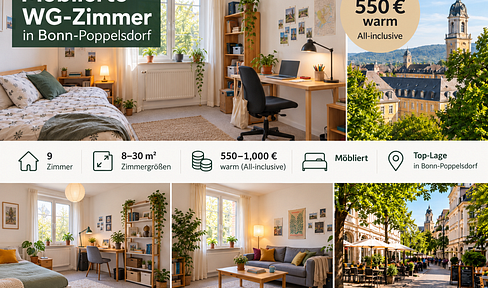 Möblierte WG-Zimmer in Bonn-Poppelsdorf