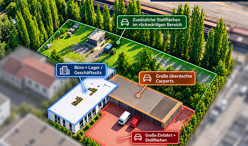 TAXI - Handwerk - Bau & Dienstleister - Büro + Lager + 1.000 m² Hausmeister