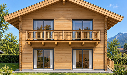 EG Wohnung in Blockbauweise mit Bergblick