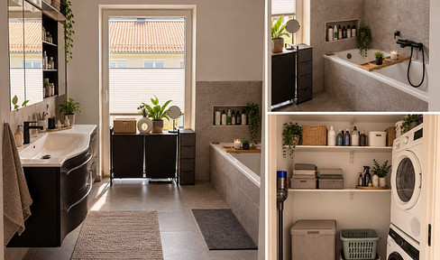 New detached house in Burgrieden – 144 m², 4 bedrooms, KfW 40 standard, high-quality fitted kitchen, and 2 terraces.