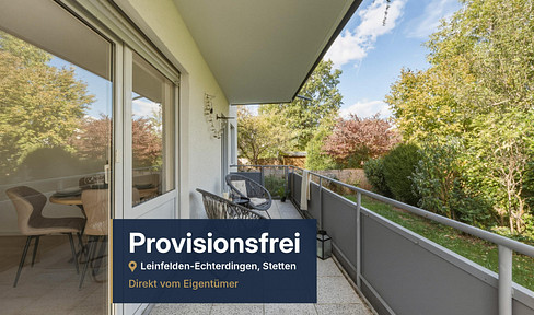 WOW! Immediately available, quiet, and bright 3-room apartment with a large balcony and garden, available without any agency fees.