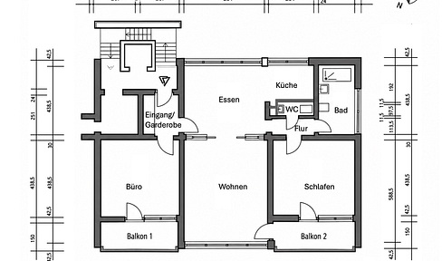 Hochwertige, helle Wohnung (105 m²) mit Panoramablick, 2 Südbalkonen und Garage
