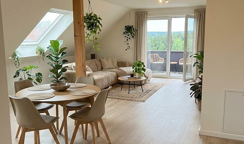 3-room attic apartment with balcony + air conditioning | Brand new (property under construction).