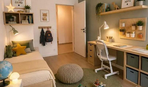 Möblierte 3-Zimmer-Wohnung mit Balkon