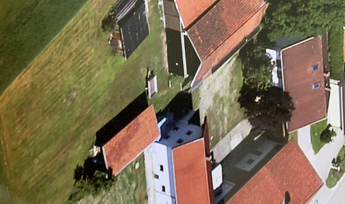 Charming cottage/farmhouse with stables and mountain views, meadows and fields. The courtyard is not visible from the property. There is a well on the property.